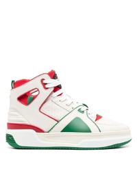 Sneakers alte in pelle bianche e verdi di Just Don