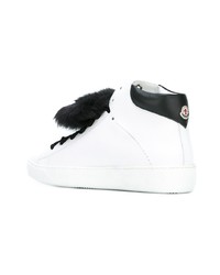 Sneakers alte in pelle bianche di Moncler