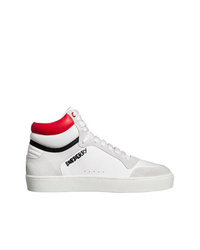 Sneakers alte in pelle bianche di Burberry