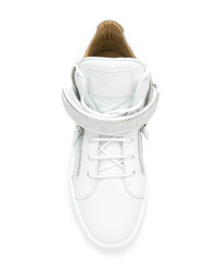 Sneakers alte in pelle bianche di Giuseppe Zanotti Design
