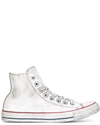 Sneakers alte in pelle bianche di Converse