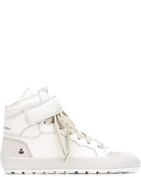 Sneakers alte in pelle bianche di Etoile Isabel Marant