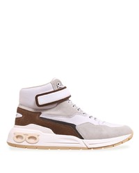 Sneakers alte in pelle bianche di Ferragamo