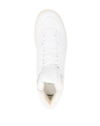 Sneakers alte in pelle bianche di Jil Sander
