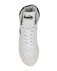 Sneakers alte in pelle bianche di Diadora
