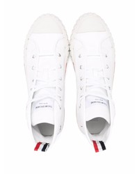 Sneakers alte in pelle bianche di Thom Browne