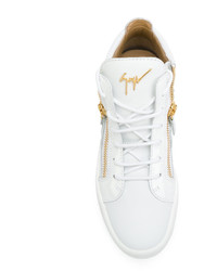 Sneakers alte in pelle bianche di Giuseppe Zanotti Design