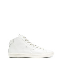 Sneakers alte in pelle bianche di Leather Crown