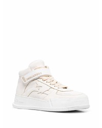 Sneakers alte in pelle bianche di DSQUARED2