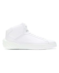 Sneakers alte in pelle bianche di Versace