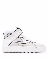 Sneakers alte in pelle bianche di Moncler