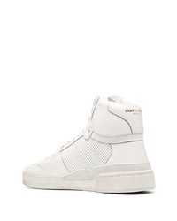 Sneakers alte in pelle bianche di Saint Laurent