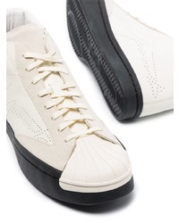 Sneakers alte in pelle bianche di Yohji Yamamoto