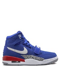 Sneakers alte in pelle blu scuro di Jordan