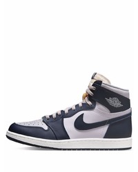 Sneakers alte in pelle blu scuro di Jordan