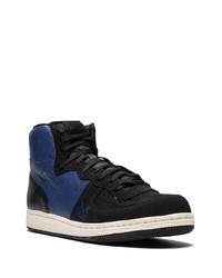 Sneakers alte in pelle blu scuro di Nike