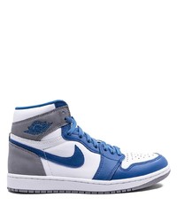 Sneakers alte in pelle blu di Jordan