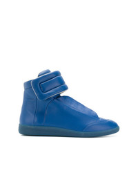 Sneakers alte in pelle blu di Maison Margiela