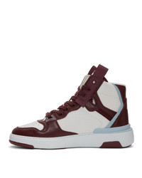 Sneakers alte in pelle bordeaux di Givenchy