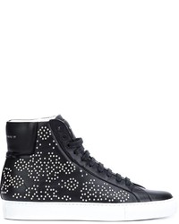 Sneakers alte in pelle con borchie nere di Givenchy