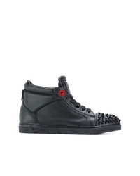 Sneakers alte in pelle con borchie nere di Royaums