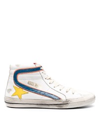 Sneakers alte in pelle con stelle bianche di Golden Goose