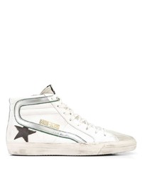 Sneakers alte in pelle con stelle bianche di Golden Goose