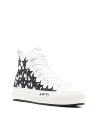 Sneakers alte in pelle con stelle bianche di Amiri