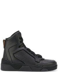 Sneakers alte in pelle con stelle nere di Givenchy