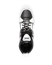 Sneakers alte in pelle decorate nere di Moschino