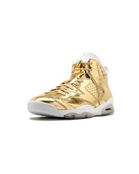 Sneakers alte in pelle dorate di Jordan