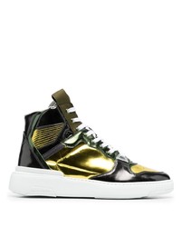 Sneakers alte in pelle dorate di Givenchy