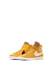 Sneakers alte in pelle gialle