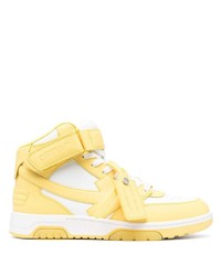 Sneakers alte in pelle gialle di Off-White