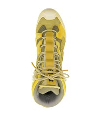 Sneakers alte in pelle gialle di 11 By Boris Bidjan Saberi