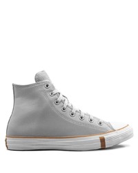 Sneakers alte in pelle grigie di Converse