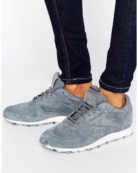 Sneakers alte in pelle grigie di Reebok