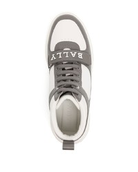 Sneakers alte in pelle grigio scuro di Bally