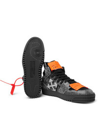 Sneakers alte in pelle grigio scuro di Off-White