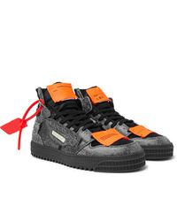 Sneakers alte in pelle grigio scuro di Off-White