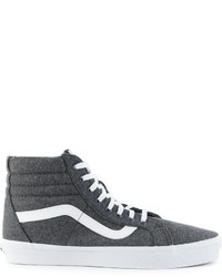 Sneakers alte in pelle grigio scuro di Vans