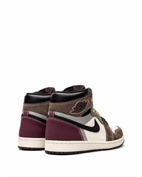 Sneakers alte in pelle marrone scuro di Jordan