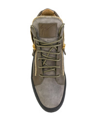 Sneakers alte in pelle marroni di Giuseppe Zanotti Design