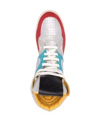 Sneakers alte in pelle multicolori di Human Recreational Services
