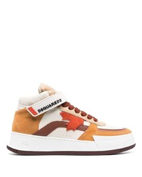 Sneakers alte in pelle multicolori di DSQUARED2