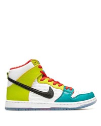 Sneakers alte in pelle multicolori di Nike