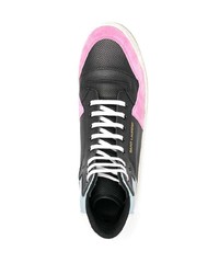 Sneakers alte in pelle multicolori di Saint Laurent