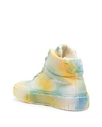 Sneakers alte in pelle multicolori di Guidi