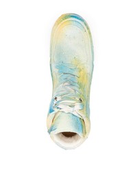 Sneakers alte in pelle multicolori di Guidi
