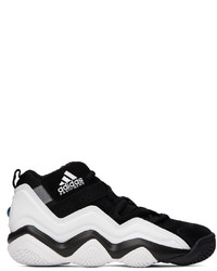 Sneakers alte in pelle nere e bianche di adidas Originals